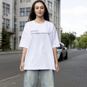 Футболка Оверсайз біла TEPLO