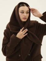 Шарф-хустка коричнева